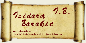 Isidora Borokić vizit kartica
